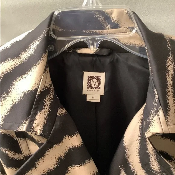 Anne Klein Sahara Trench Coat Tan/Black - Picture 5 of 7